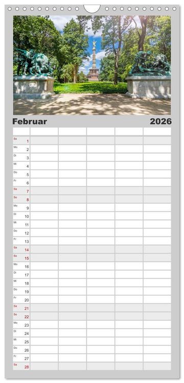 Produktbild: Familienplaner 2026 - SOMMER IN BERLIN mit 5 Spalten (Wandkalender, 21 x 45 cm) CALVENDO