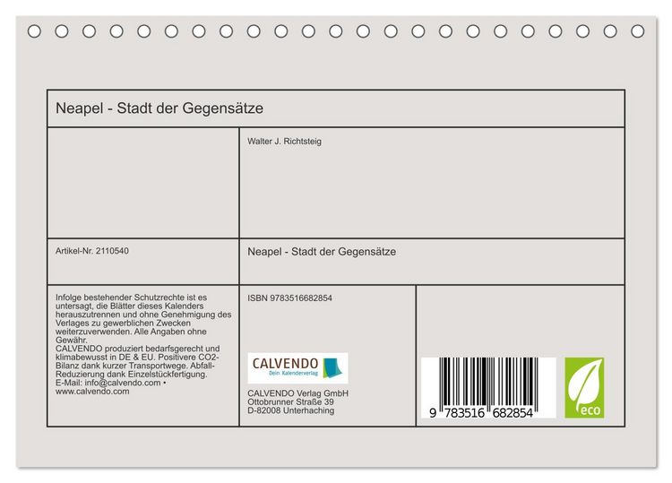 Produktbild: Neapel - Stadt der Gegens&auml;tze (Tischkalender 2026 DIN A5 quer), CALVENDO Monatskalender
