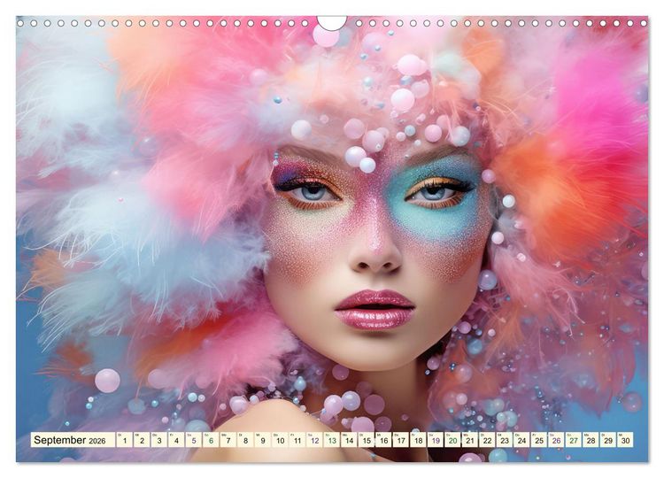 Produktbild: Haarpracht - KI-Bilder (Wandkalender 2026 DIN A3 quer), CALVENDO Monatskalender