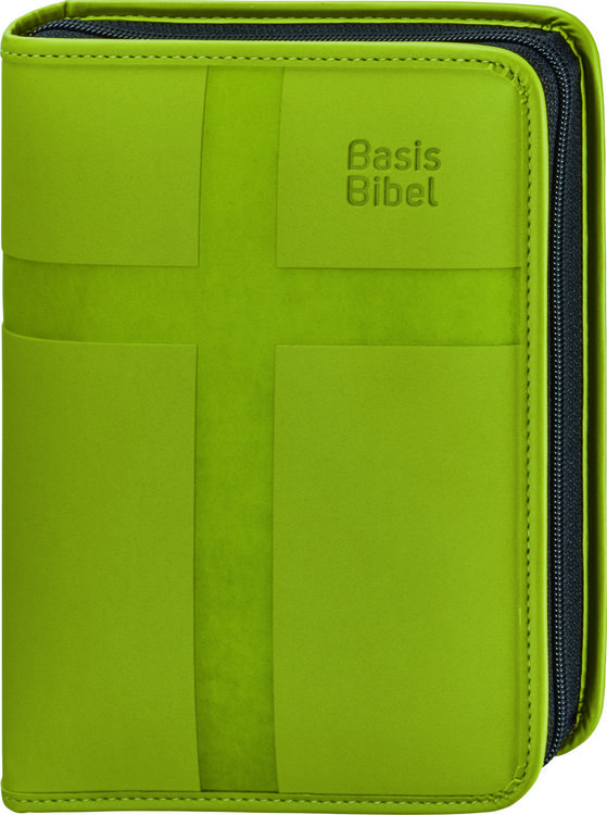 Produktbild: BasisBibel. Die Kompakte. Kunstlederh&uuml;lle mit Rei&szlig;verschluss. hellgr&uuml;n