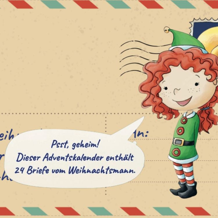 Produktbild: 24 Briefe vom Weihnachtsmann. Adventskalender-Post zum Basteln, Malen und Staunen
