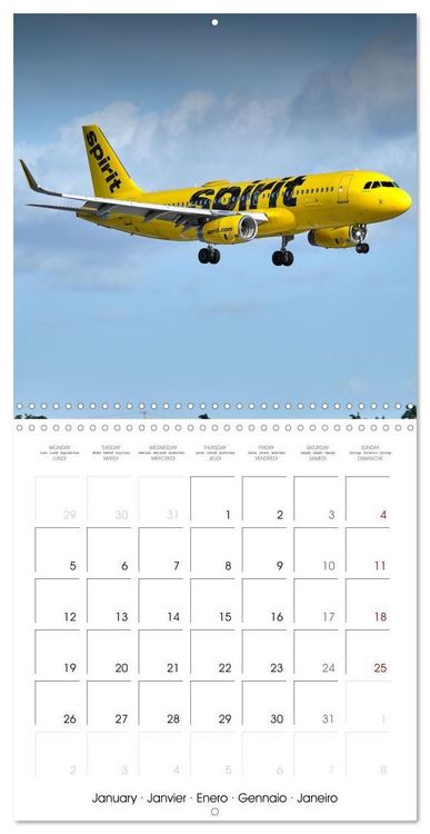 Produktbild: North American Airliners (Wall Calendar 2026 12 &times; 12 Inch) CALVENDO 12 Month Wall Calendar