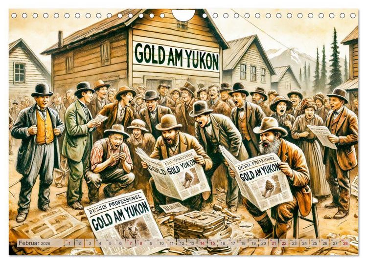 Produktbild: Auf den Spuren des Goldes - Vom Goldrausch am Yukon River (Wandkalender 2026 DIN A4 quer), CALVENDO Monatskalender