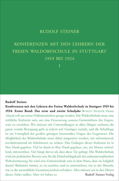 Konferenzen mit den Lehrern der Freien Waldorfschule 1919 bis 1924