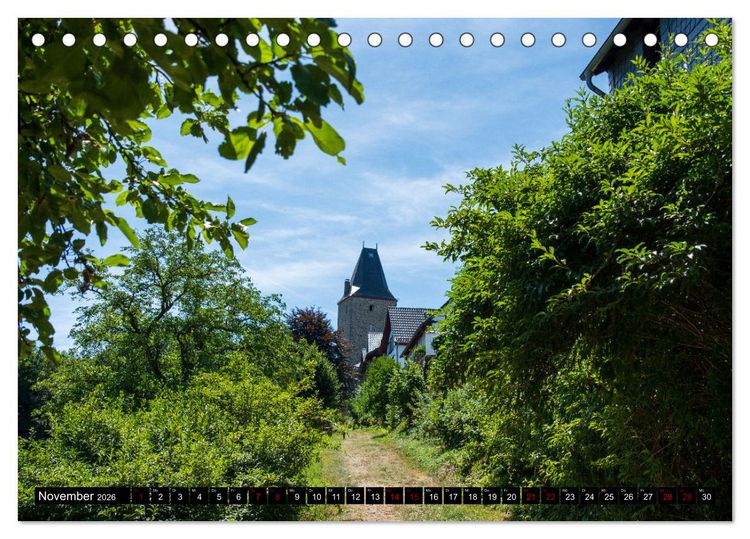 Produktbild: Blankenberg Burg und Stadt (Tischkalender 2026 DIN A5 quer), CALVENDO Monatskalender