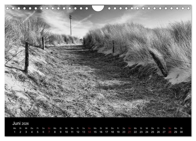 Produktbild: Ost-Friesische Schwarz-Wei&szlig;-Ansichten (Wandkalender 2026 DIN A4 quer), CALVENDO Monatskalender