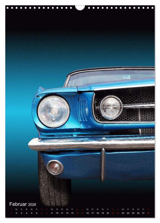 Produktbild: Amerikanische Autos aus den Jahren 1957 bis 1976 Frontansichten (Wandkalender 2026 DIN A3 hoch), CALVENDO Monatskalender