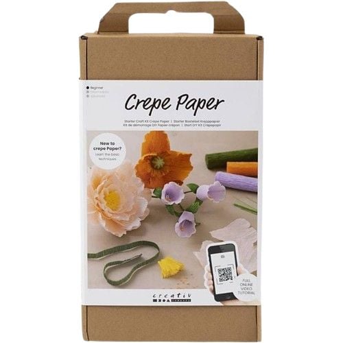 Produktbild: Creativ Company DIY Sets Krepppapier Starter Kreativ Set Krepppapier, Sortierte Farben, 105 g, Kreativ Box