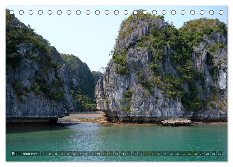 Produktbild: Naturwunder - Halong Bucht (Tischkalender 2027 DIN A5 quer), CALVENDO Monatskalender