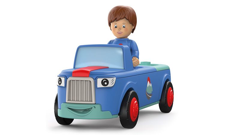 Produktbild: SIKU 0103 - Toddys, Mio Mounty, Spielzeugauto mit R&uuml;ckziehmotor und Spielfigur, blau/t&uuml;rkis