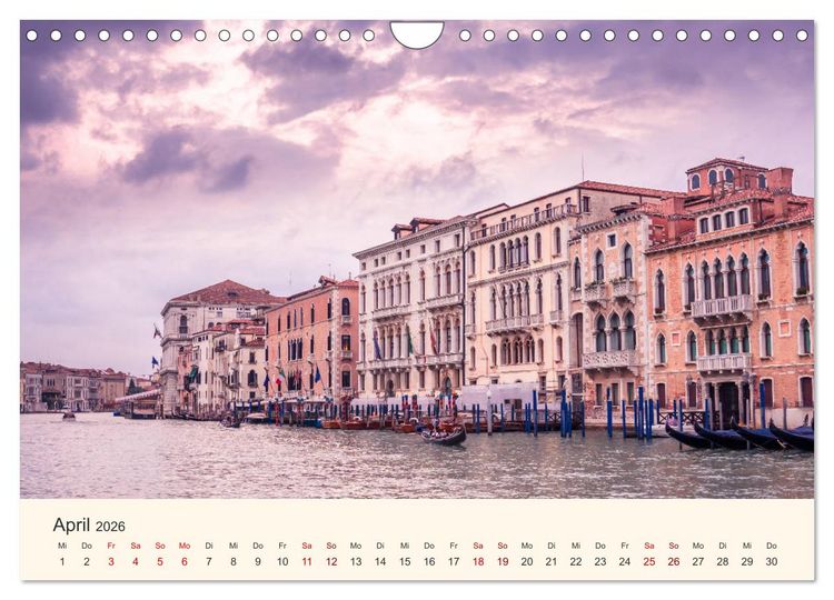 Produktbild: Venedig bei Tag und Nacht (Wandkalender 2026 DIN A4 quer), CALVENDO Monatskalender
