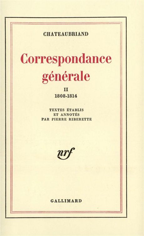 Produktbild: Correspondance g&eacute;n&eacute;rale