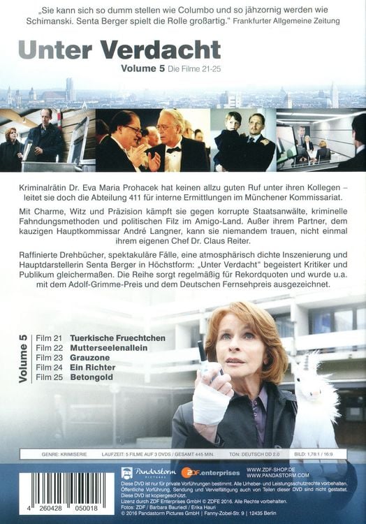 Produktbild: Unter Verdacht - Volume 5/Filme 21-25 [3 DVDs]