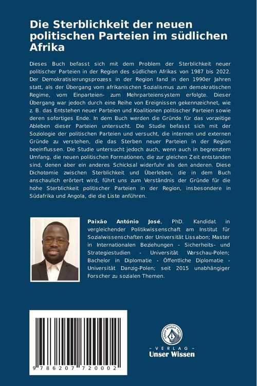 Produktbild: Die Sterblichkeit der neuen politischen Parteien im s&uuml;dlichen Afrika