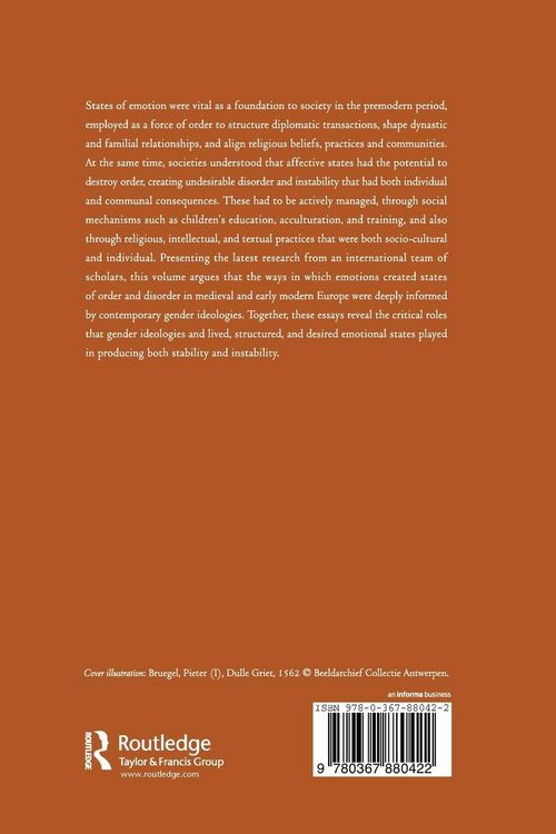Produktbild: Gender and Emotions in Medieval and Early Modern Europe