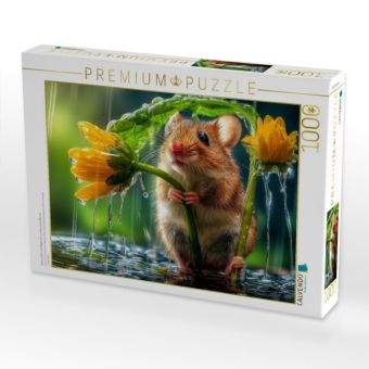 Produktbild: CALVENDO Puzzle Ganz sch&ouml;n viel Regen f&uuml;r so eine zarte Blume | 1000 Teile Lege-Gr&ouml;&szlig;e 64x48cm Foto-Puzzle f&uuml;r gl&uuml;ckliche Stunden