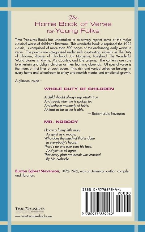 Produktbild: The Home Book of Verse for Young Folks