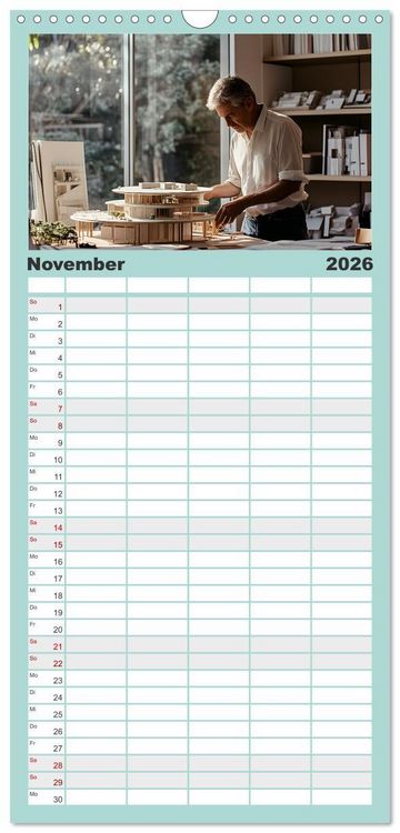 Produktbild: Familienplaner 2026 - Erlebe mit mir die bunte Welt der Kreativit&auml;t mit 5 Spalten (Wandkalender, 21 x 45 cm) CALVENDO
