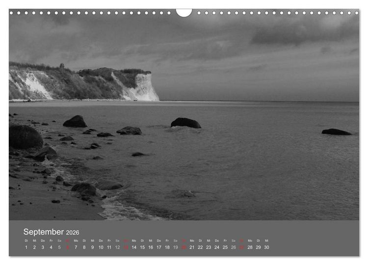 Produktbild: Ostsee - von schwarz bis wei&szlig; (Wandkalender 2026 DIN A3 quer), CALVENDO Monatskalender