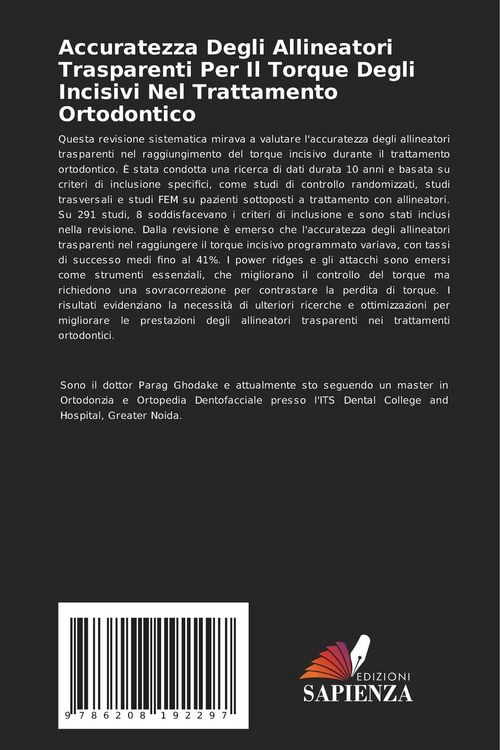 Produktbild: Accuratezza Degli Allineatori Trasparenti Per Il Torque Degli Incisivi Nel Trattamento Ortodontico