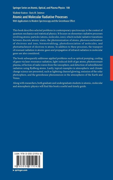 Produktbild: Atomic and Molecular Radiative Processes