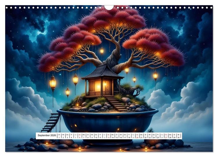 Produktbild: Poesie der Bonsais (Wandkalender 2026 DIN A3 quer), CALVENDO Monatskalender
