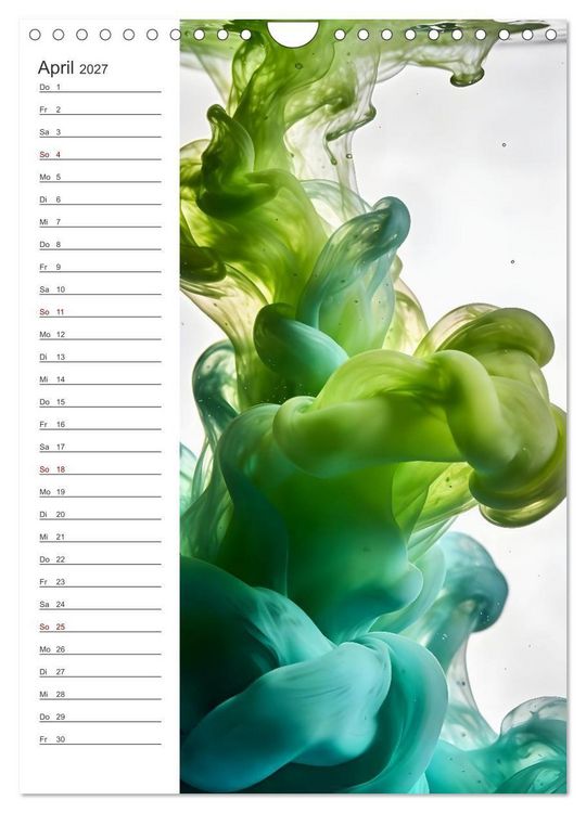 Produktbild: Quiet Fluids - Fluid Art Farben zwischen Wasser und Licht (Wandkalender 2027 DIN A4 hoch), CALVENDO Monatskalender