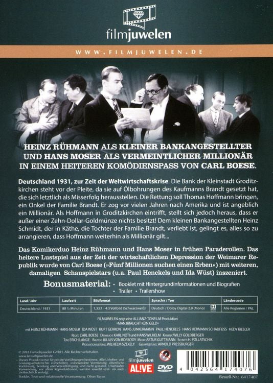 Produktbild: Man braucht kein Geld - filmjuwelen