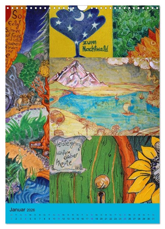 Produktbild: Thilia. Reise durch Mittelerde. Acrylmalerei von Michael Weiler. (Wandkalender 2026 DIN A3 hoch), CALVENDO Monatskalender