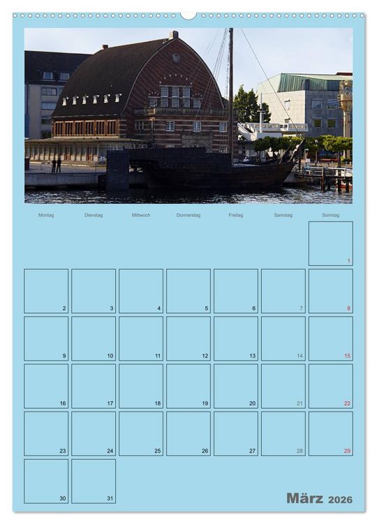 Produktbild: Rund um die Kieler F&ouml;rde / Planer (Wandkalender 2026 DIN A2 hoch), CALVENDO Monatskalender