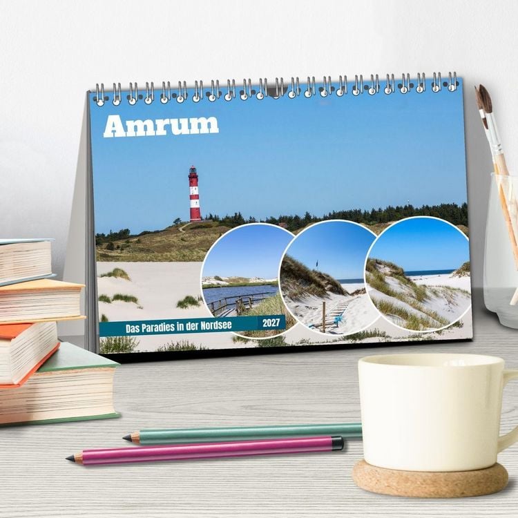 Produktbild: Amrum - Das Paradies in der Nordsee (Tischkalender 2027 DIN A5 quer), CALVENDO Monatskalender