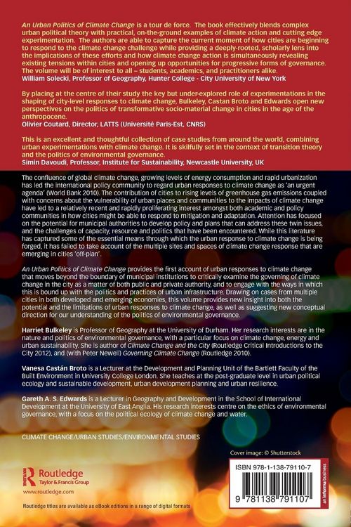Produktbild: An Urban Politics of Climate Change