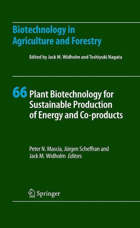 Produktbild: Plant Biotechnology for Sustainable Production of Energy and Co-products