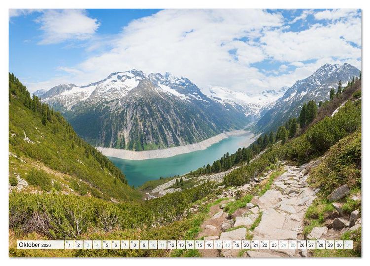 Produktbild: Zillertal - Bergidylle rund um Mayrhofen 2026 (Wandkalender 2026 DIN A3 quer), CALVENDO Monatskalender
