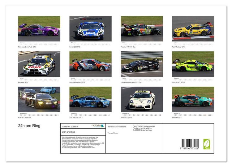 Produktbild: 24h am Ring (Wandkalender 2026 DIN A3 quer), CALVENDO Monatskalender