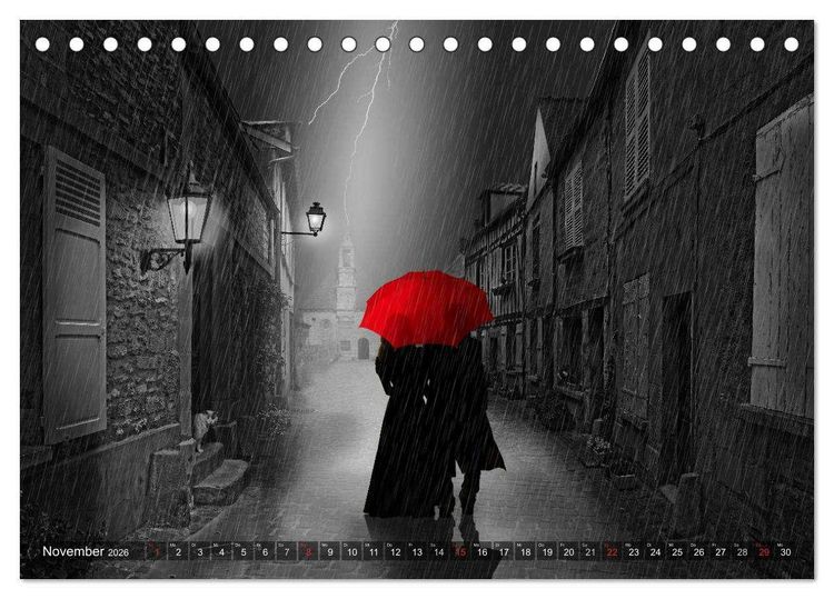Produktbild: Rot wie die Liebe by Mausopardia (Tischkalender 2026 DIN A5 quer), CALVENDO Monatskalender