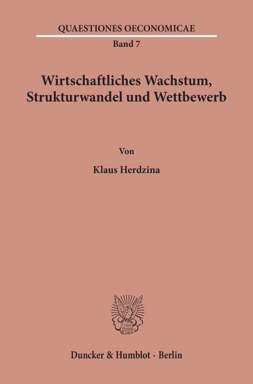 Produktbild: Wirtschaftliches Wachstum, Strukturwandel und Wettbewerb.