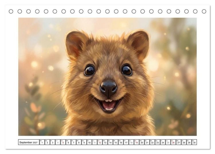 Produktbild: Quokkas - Gl&uuml;ckliche Momente im australischen Busch (Tischkalender 2027 DIN A5 quer), CALVENDO Monatskalender