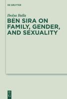 Produktbild: Ben Sira on Family, Gender, and Sexuality