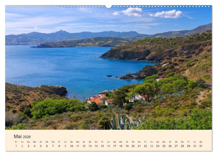 Produktbild: Cote Vermeille - Wo die Pyren&auml;en das Meer k&uuml;ssen (Wandkalender 2026 DIN A2 quer), CALVENDO Monatskalender