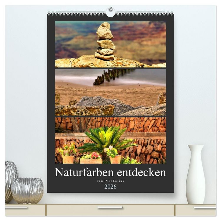 Produktbild: Naturfarben entdecken (hochwertiger Premium Wandkalender 2026 DIN A2 hoch), Kunstdruck in Hochglanz