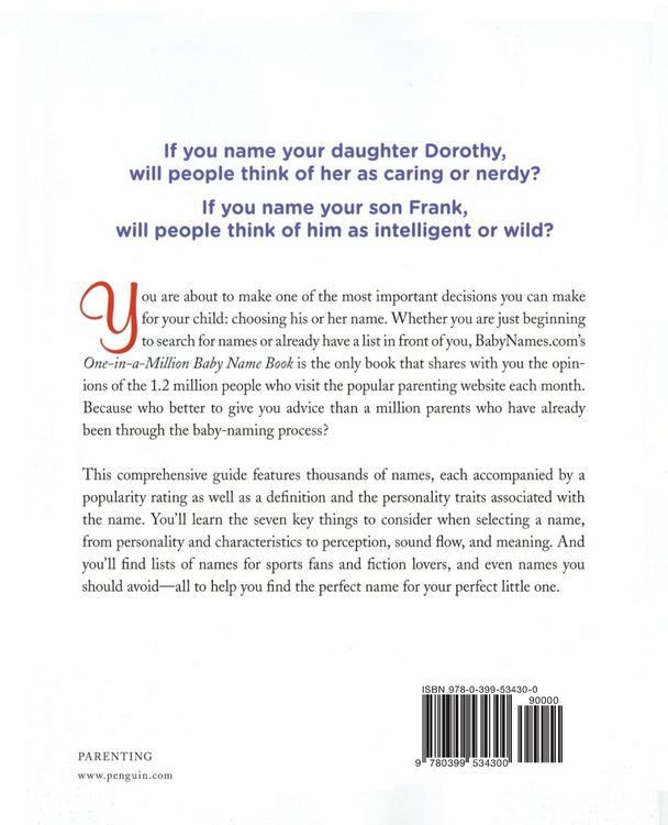 Produktbild: The One-in-a-Million Baby Name Book