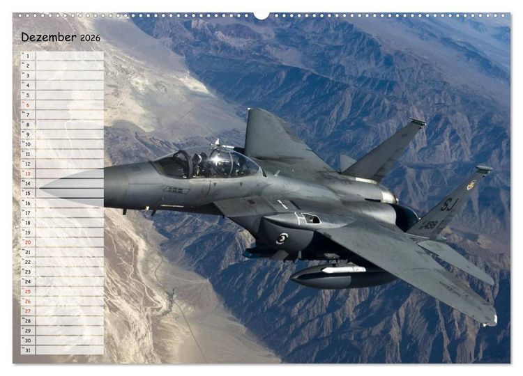 Produktbild: Luftwaffe. Kampfflugzeuge der USA (Wandkalender 2026 DIN A2 quer), CALVENDO Monatskalender