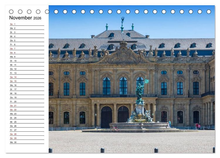 Produktbild: W&Uuml;RZBURG Historisches Stadtherz (Tischkalender 2026 DIN A5 quer), CALVENDO Monatskalender