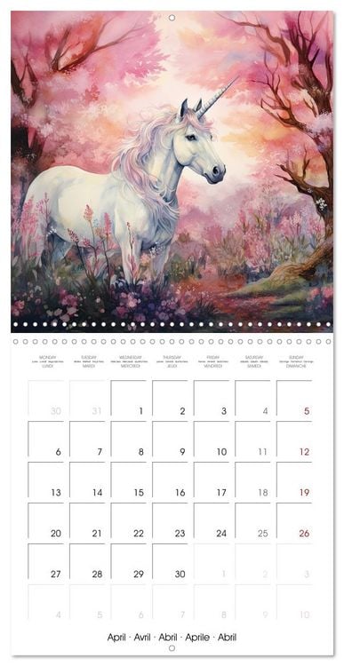 Produktbild: Unicorns, magical creatures (Wall Calendar 2026 12 &times; 12 Inch) CALVENDO 12 Month Wall Calendar