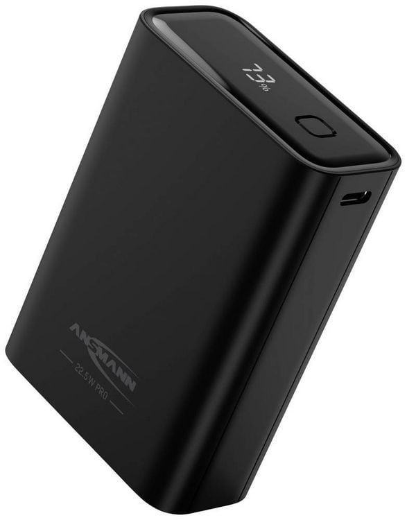 Produktbild: Ansmann 20000 mAh PB222PD sw Powerbank 20Ah USB PD 3.0, Quick Charge 2.0 LiPo Schwarz mit Laderegler, gleichzeitiges Laden und