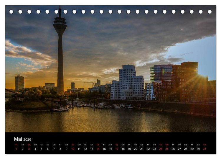 Produktbild: D&uuml;sseldorf - Impressionen (Tischkalender 2026 DIN A5 quer), CALVENDO Monatskalender