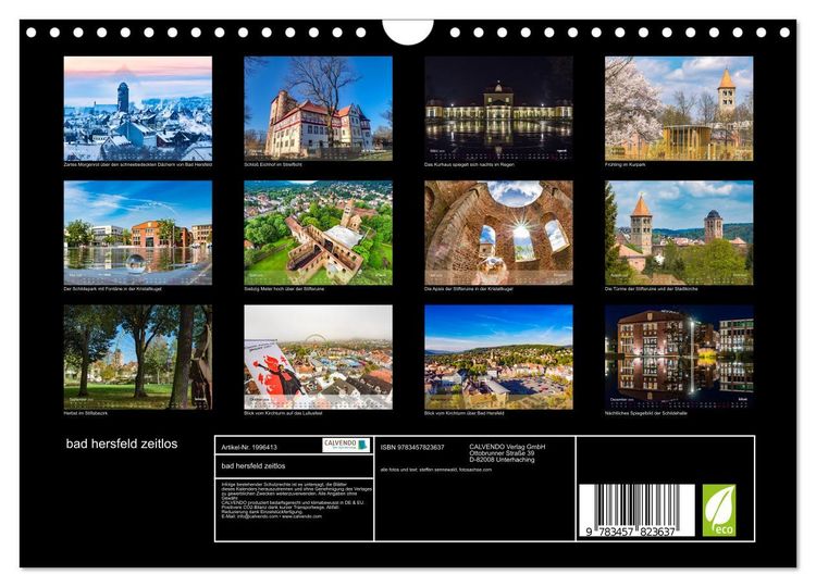 Produktbild: bad hersfeld zeitlos (Wandkalender 2026 DIN A4 quer), CALVENDO Monatskalender