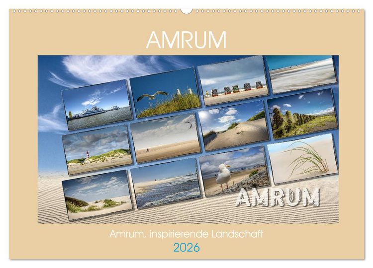 Produktbild: Amrum, inspirierende Landschaft (Wandkalender 2026 DIN A2 quer), CALVENDO Monatskalender