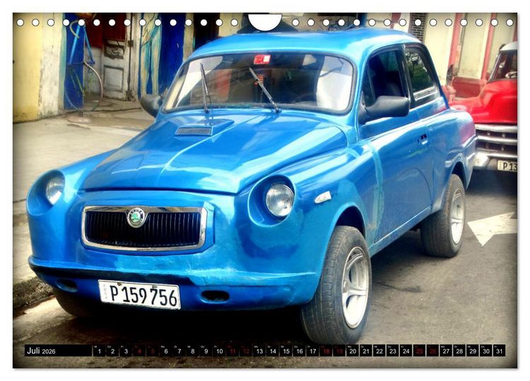 Produktbild: SKODA HITS - Oldtimer der CSSR in Kuba (Wandkalender 2026 DIN A4 quer), CALVENDO Monatskalender